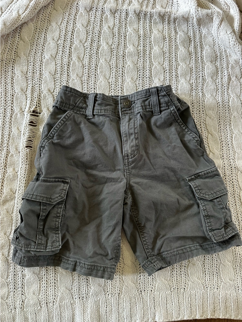 Kids Cargo Shorts in Charcoal Gray